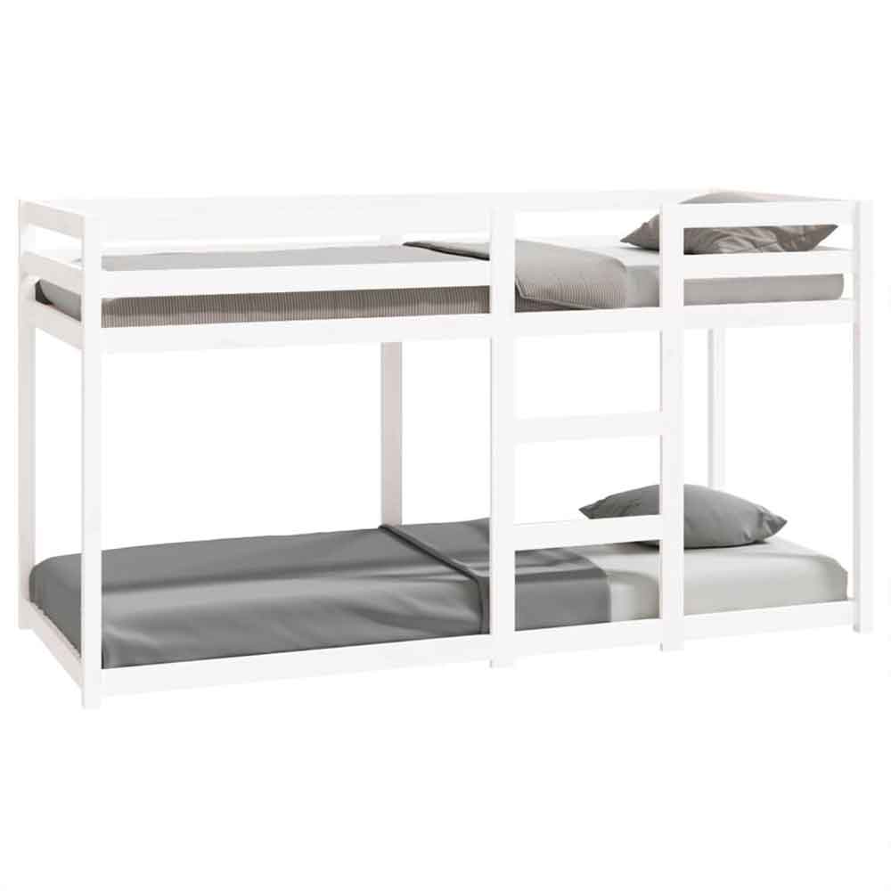 Dubuque Wooden Bunk Bed With Ladder - White