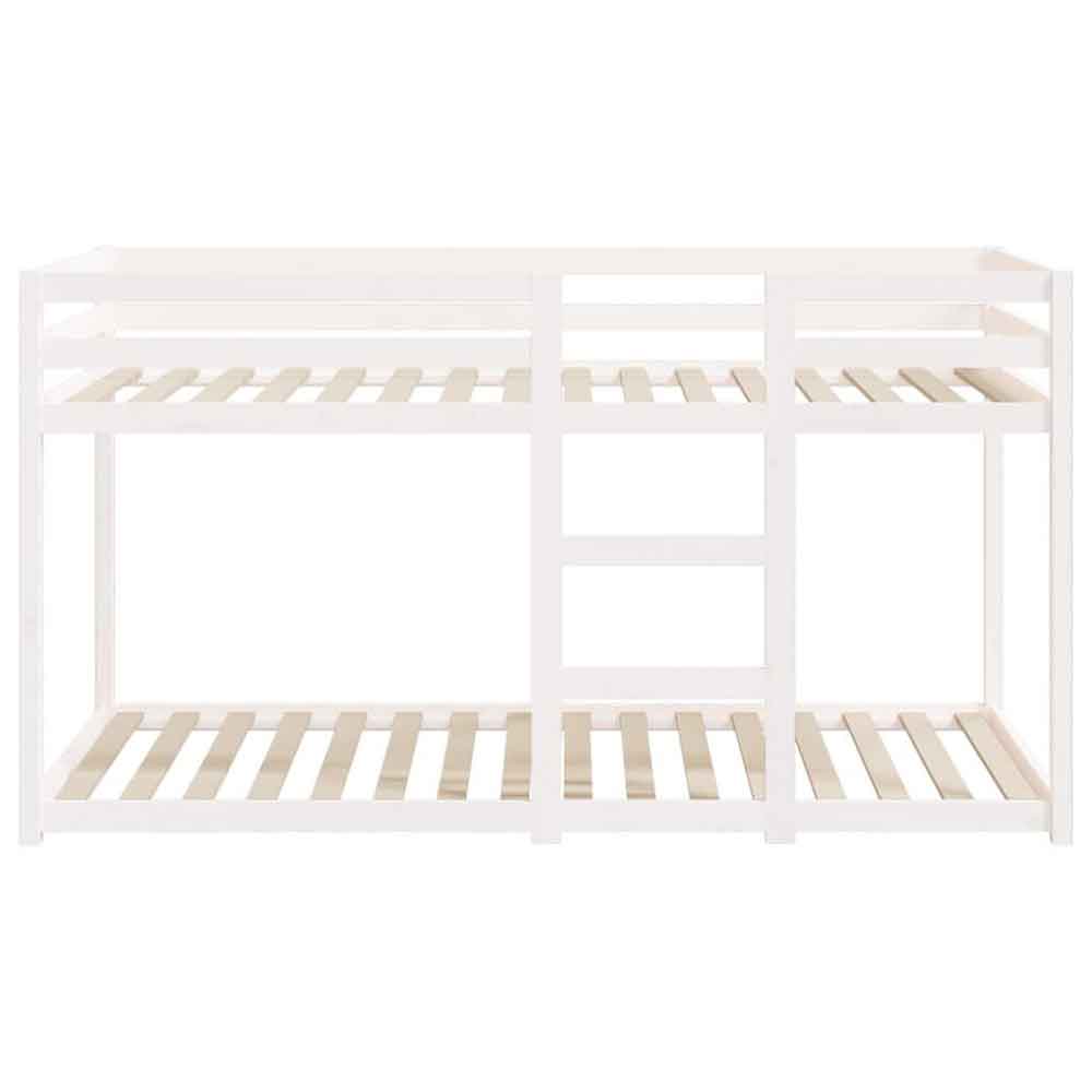 Dubuque Wooden Bunk Bed With Ladder - White