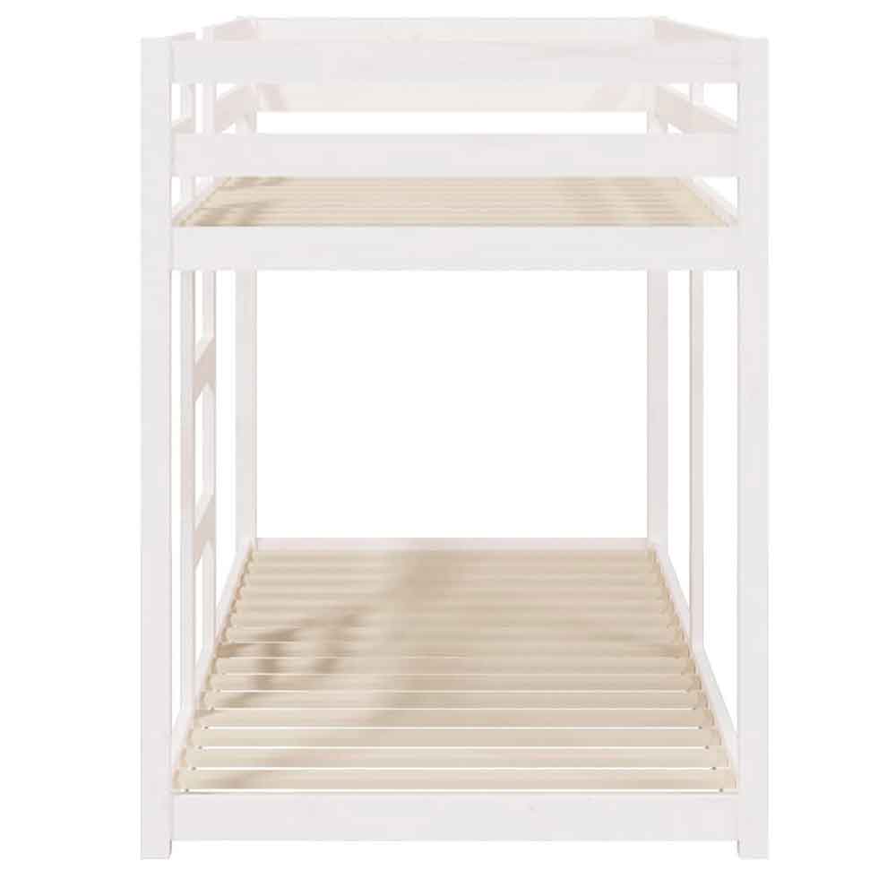 Dubuque Wooden Bunk Bed With Ladder - White