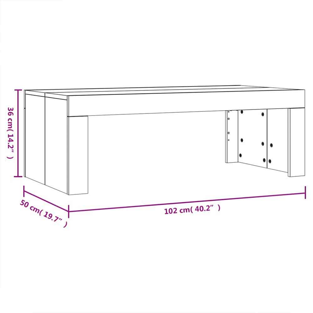 Dubuque Wooden Coffee Table - Brown