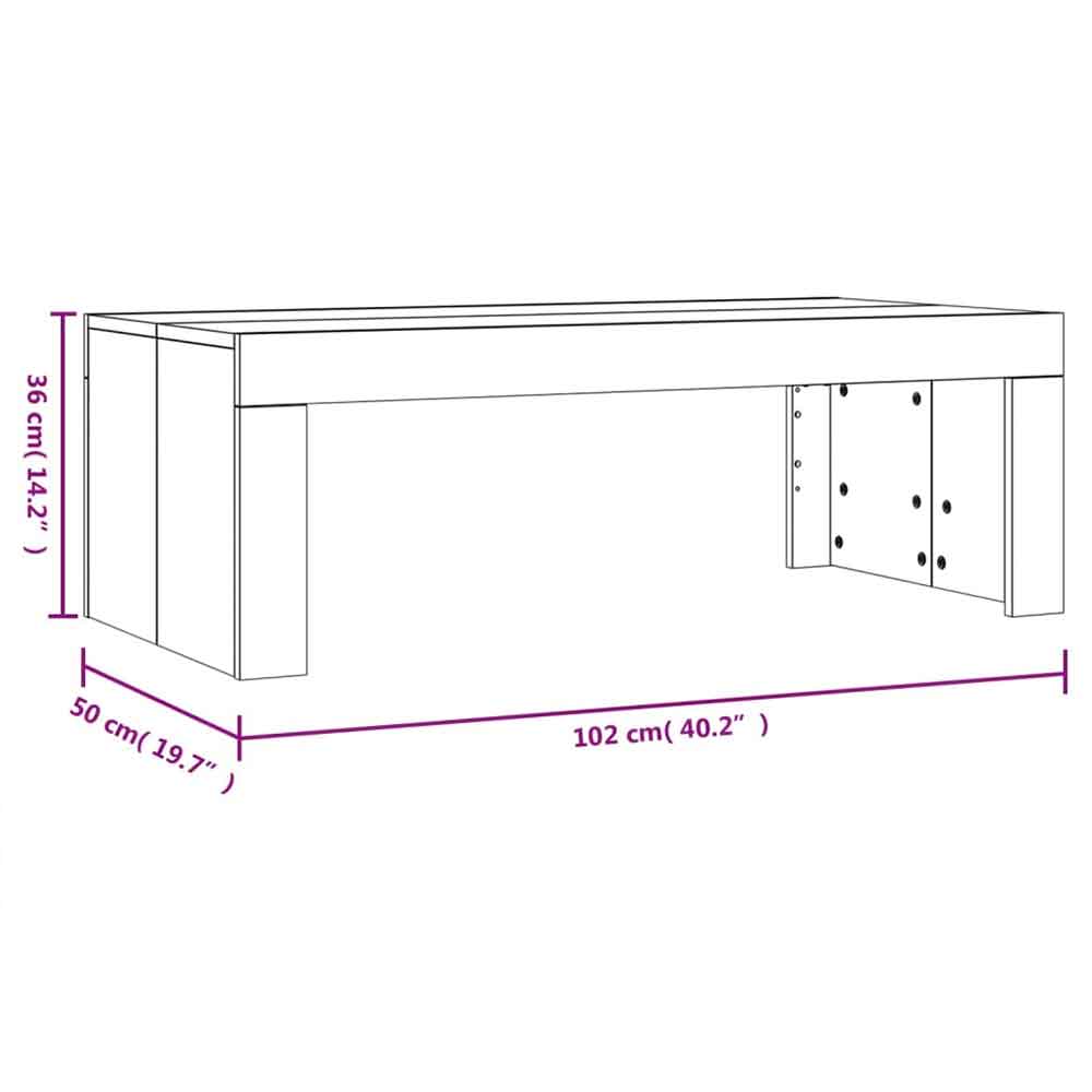 Dubuque Wooden Coffee Table - Concrete Grey
