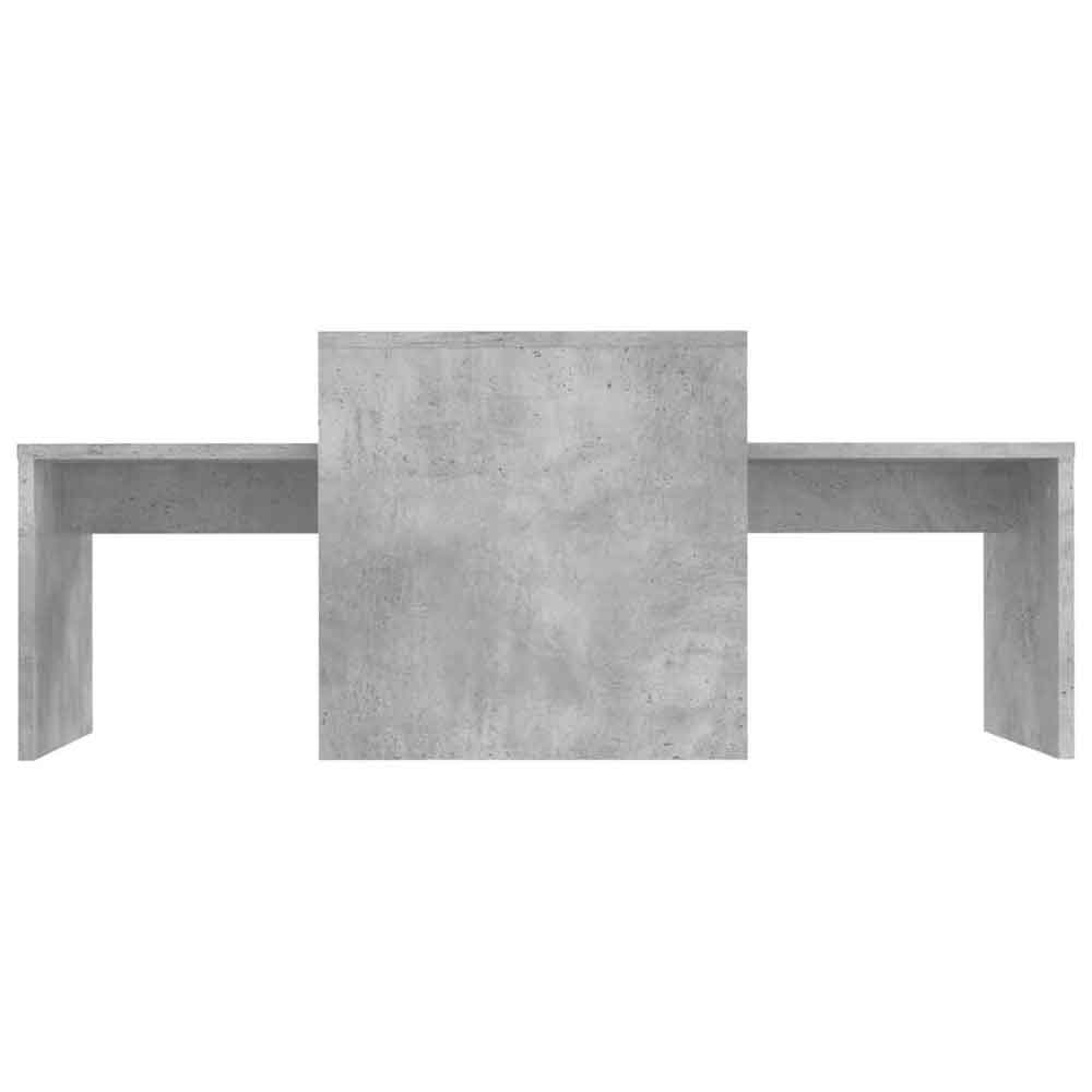 Dubuque Wooden Nesting Coffee Tables Set - Concrete Grey