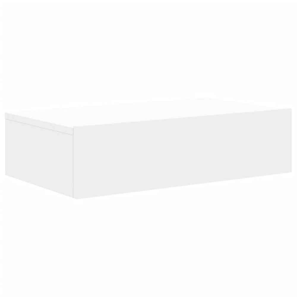 Dubuque Wooden Wall Hung TV Stand With LED - White