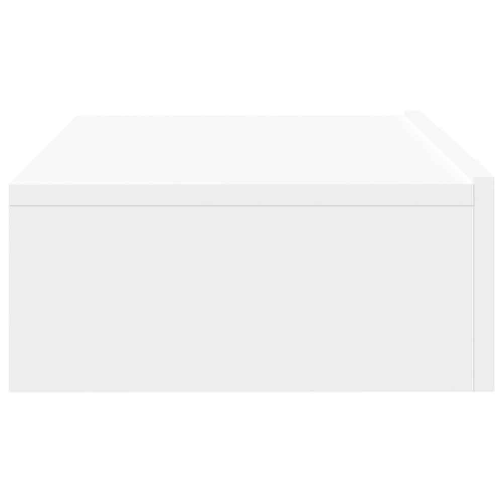 Dubuque Wooden Wall Hung TV Stand With LED - White