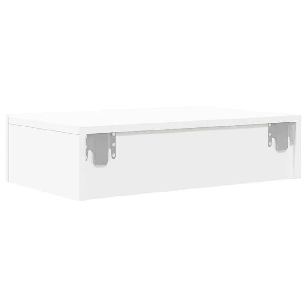 Dubuque Wooden Wall Hung TV Stand With LED - White