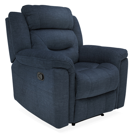 Dudley Fabric Upholstered Recliner Chair In Nett Blue_2