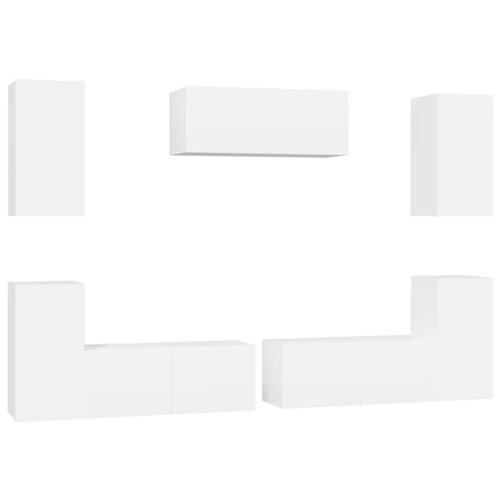 Duena Wooden Living Room Furniture Set In White