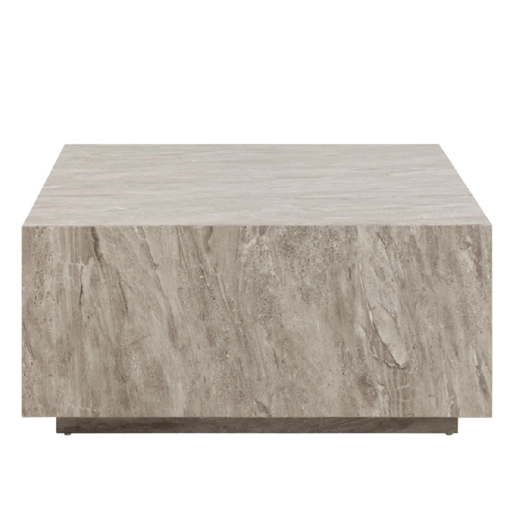 Duluth Marble Coffee Table Square In Grey