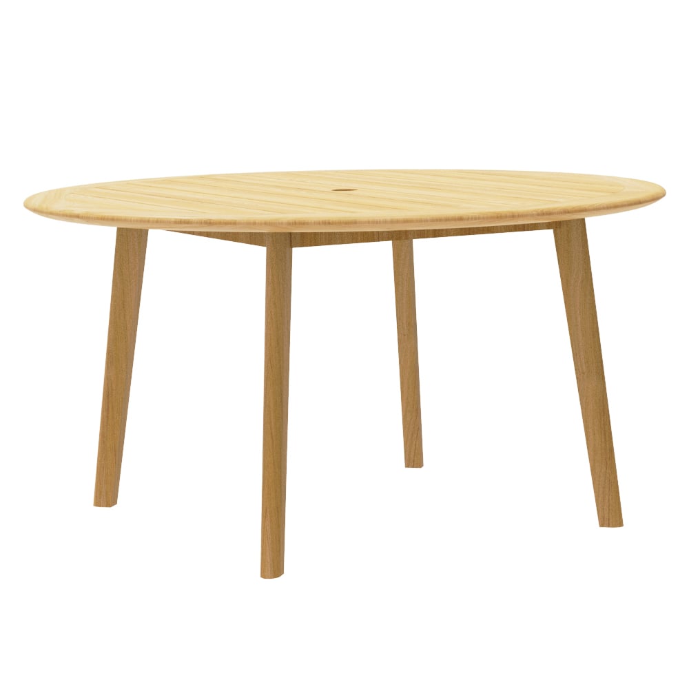 Product photograph of Duluth Wooden Garden Round Dining Table In Natural from Furniture in Fashion