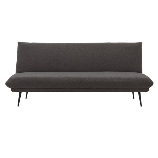 Read more about Duncan fabric 3 seater bed with black legs in dark grey