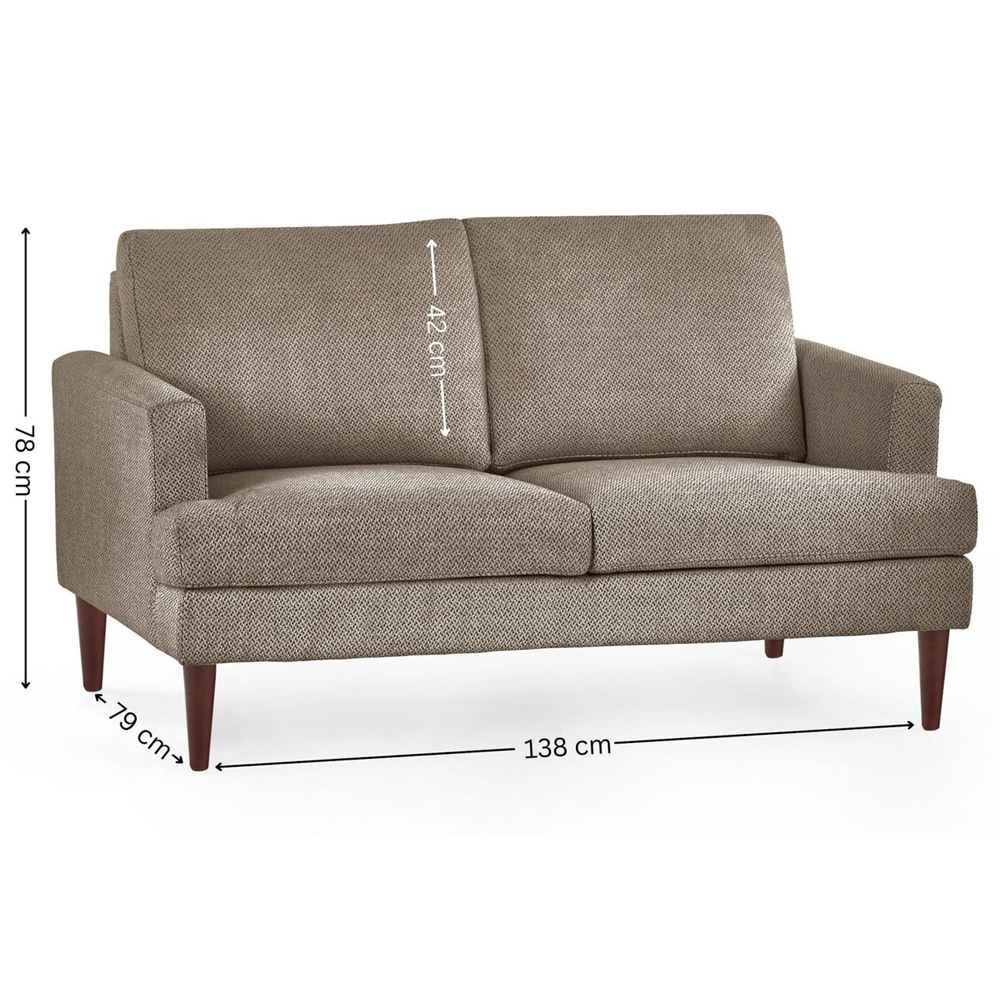 Dundee Fabric 2 Seater Sofa - Grey