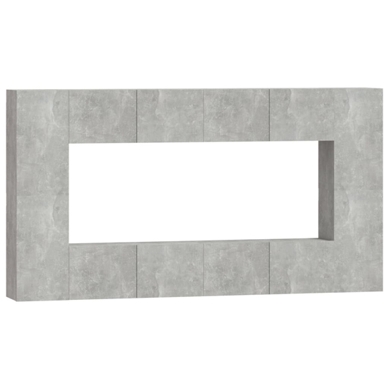 Dunixi Wooden Living Room Furniture Set In Concrete Effect