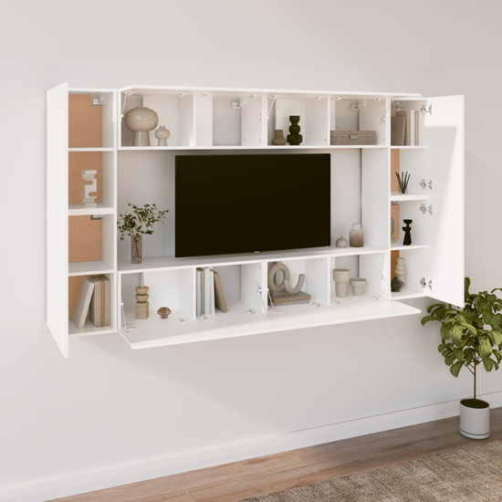 Dunixi Wooden Living Room Furniture Set In White