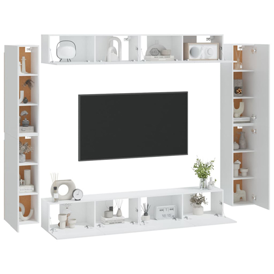 Dunlap Wooden Living Room Furniture Set In White