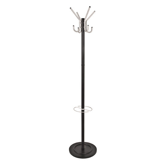 Dunn Metal Coat Stand With Umbrella Stand In Matt Black
