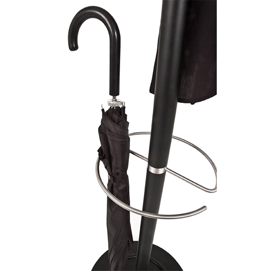 Dunn Metal Coat Stand With Umbrella Stand In Matt Black