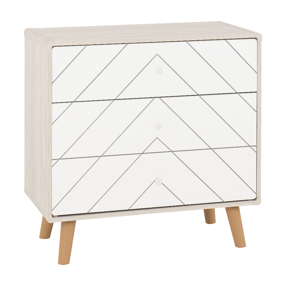 Davis Wooden Furniture Set In Dusty Grey And White
