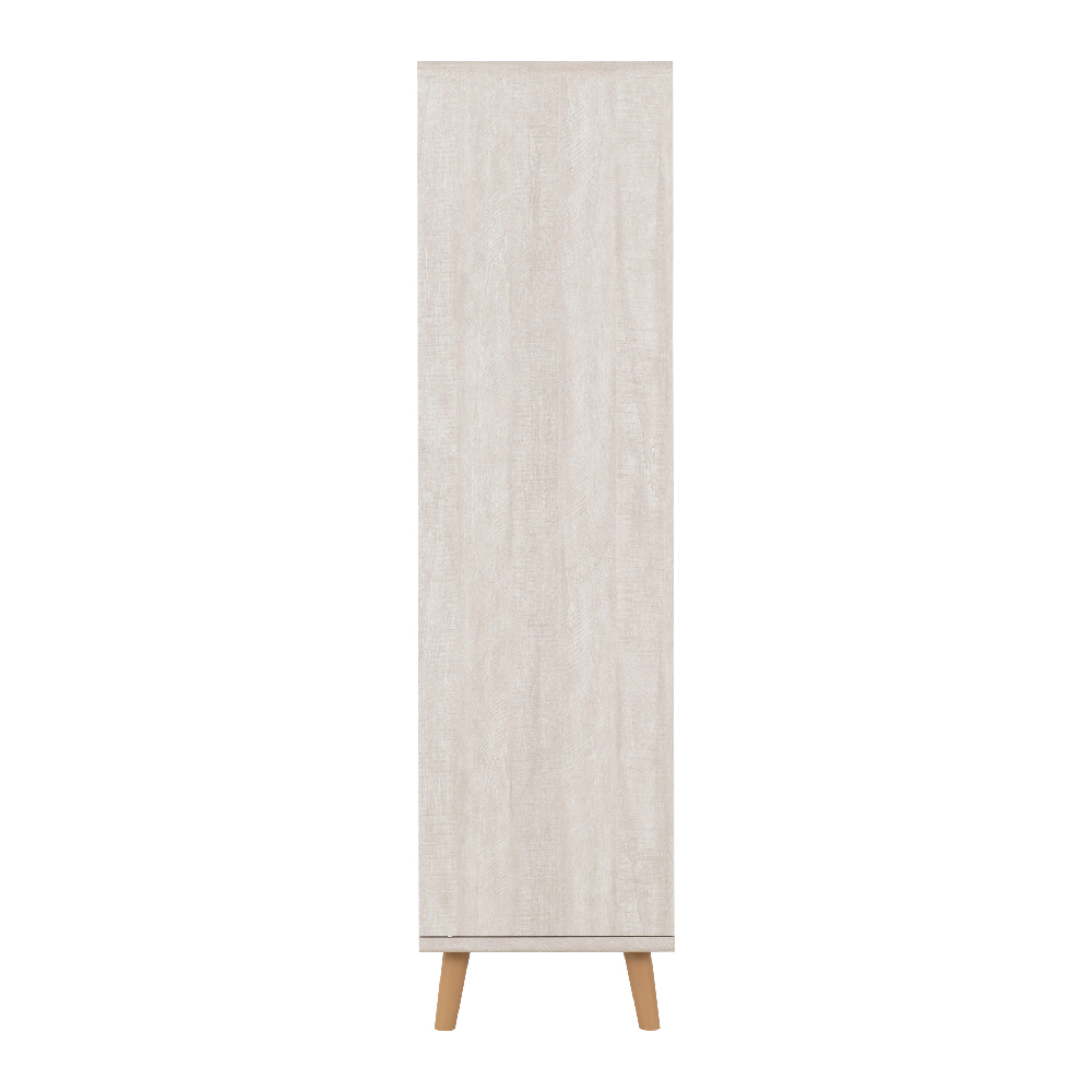 Davis Wooden Wardrobe With 2 Doors In Dusty Grey And White