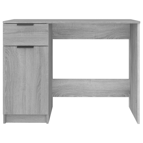 Dunstable Wooden Laptop Desk 1 Door 1 Drawer In Grey Sonoma