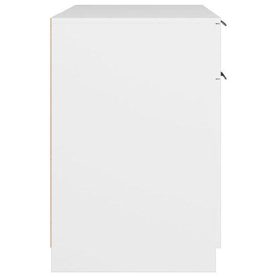 Dunstable Wooden Laptop Desk With 1 Door 1 Drawer In White