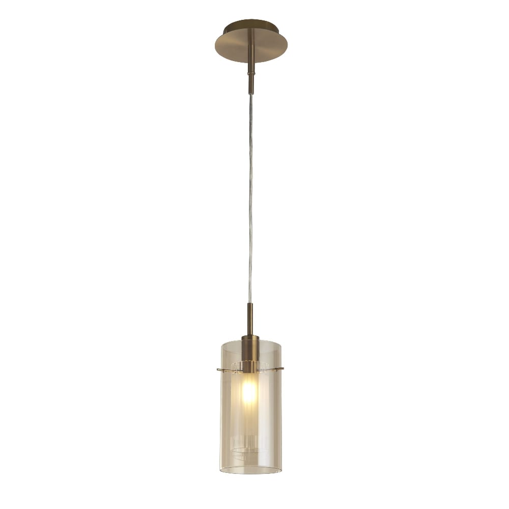 Read more about Duo champagne glass pendant light in bronze