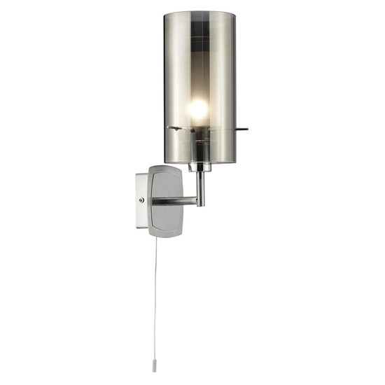 Read more about Duo clear glass wall light in chrome