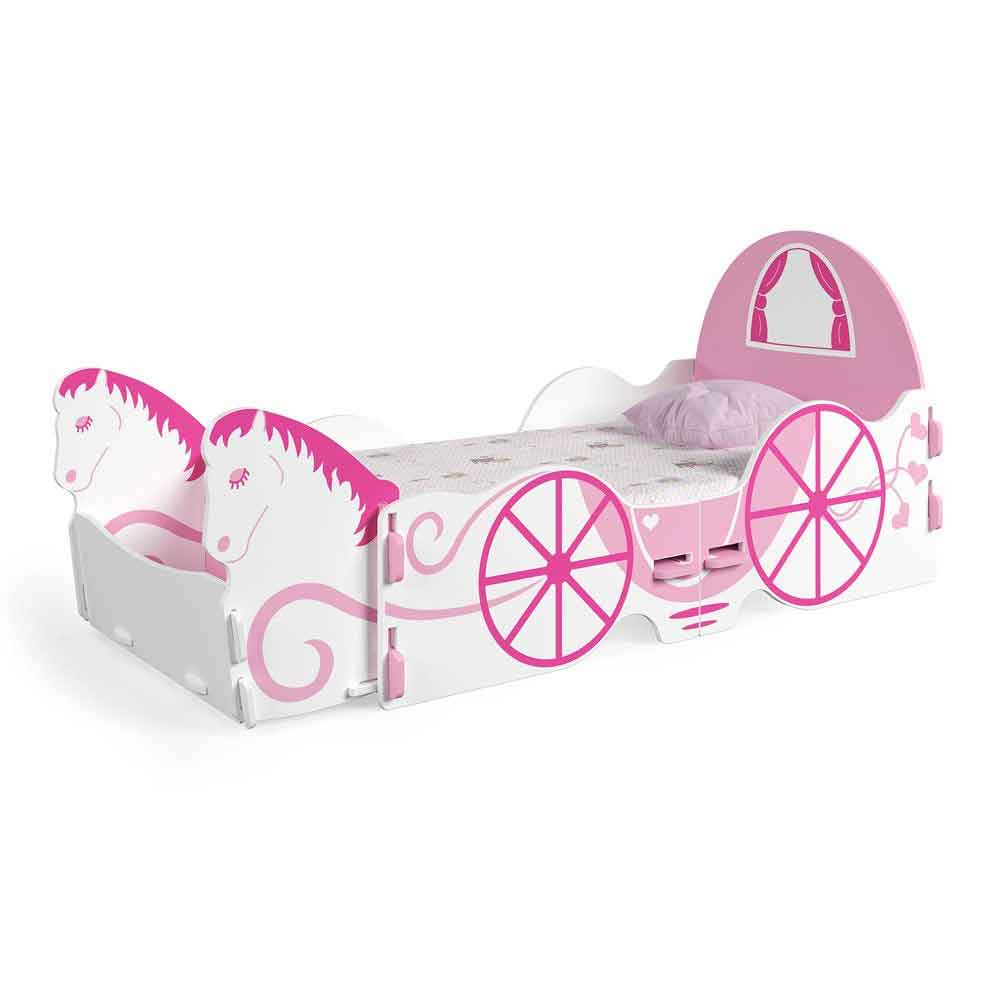 Durango Wooden Toddler Bed In Pink And White