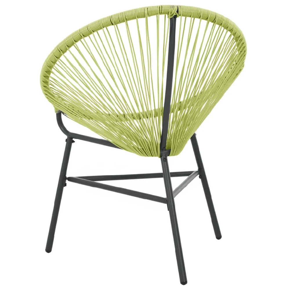Durant Poly Rattan Garden Moon Chair In Green