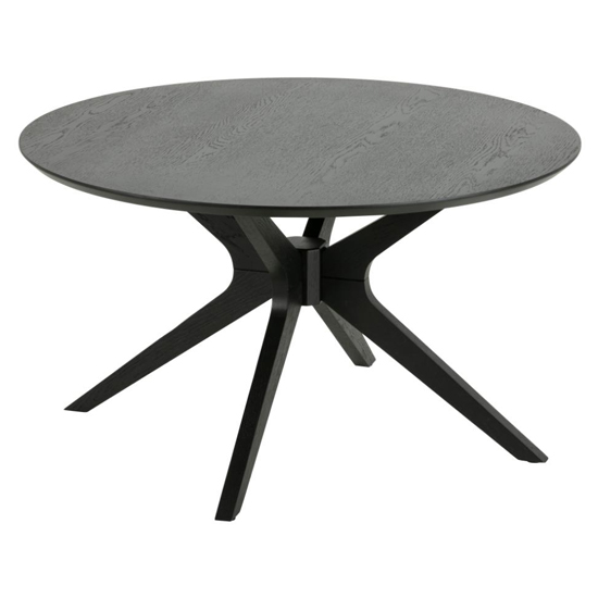 Product photograph of Durant Round Wooden Coffee Table In Matt Black from Furniture in Fashion