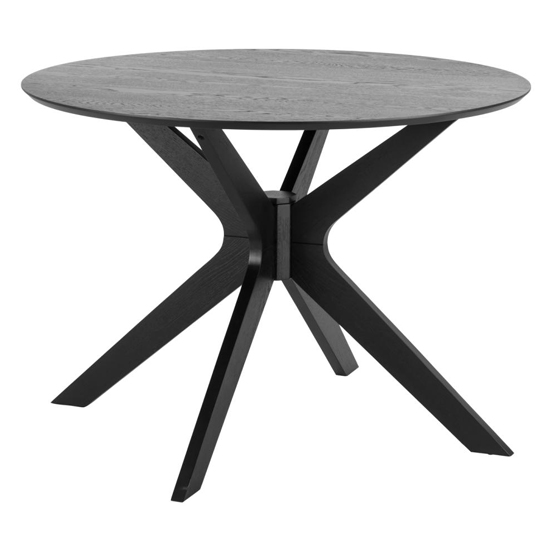 Read more about Durant round wooden dining table in matt black