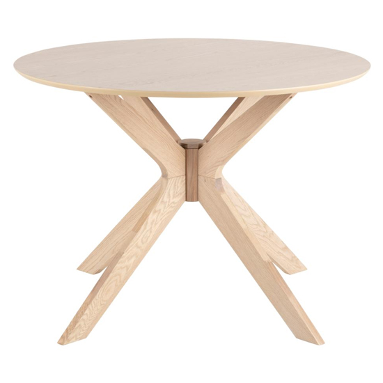 Durant Round Wooden Dining Table In Oak_2
