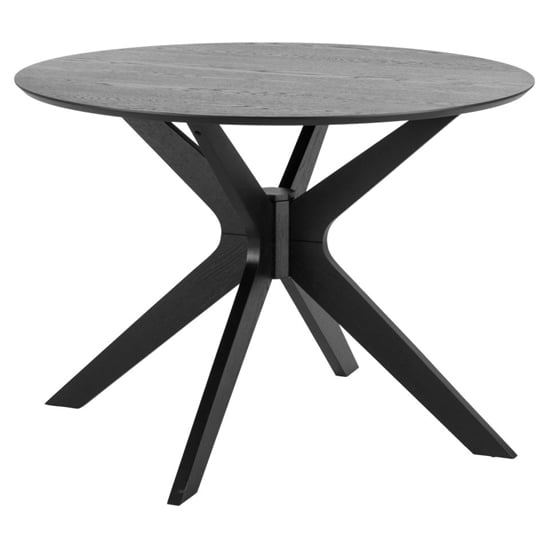 Photo of Durant wooden dining table round in matt black