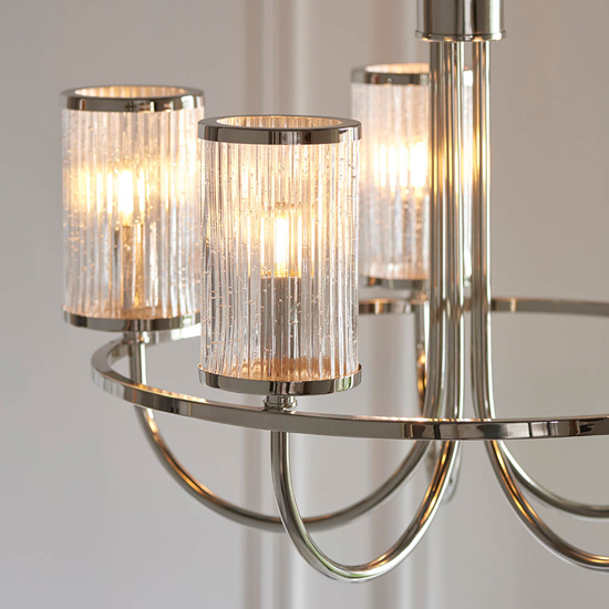 Durham 5 Lights Ceiling Pendant Light In Bright Nickel