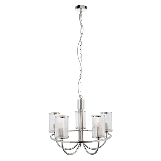 Durham 5 Lights Ceiling Pendant Light In Bright Nickel