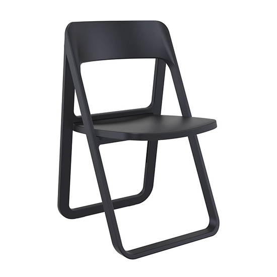 Durham Black Polypropylene Dining Chairs In Pair