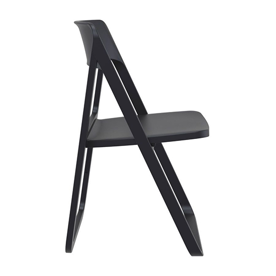 Durham Black Polypropylene Dining Chairs In Pair