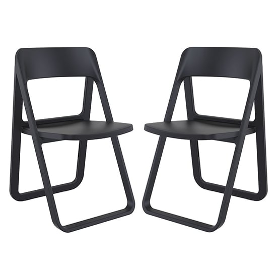 Durham Black Polypropylene Dining Chairs In Pair_1