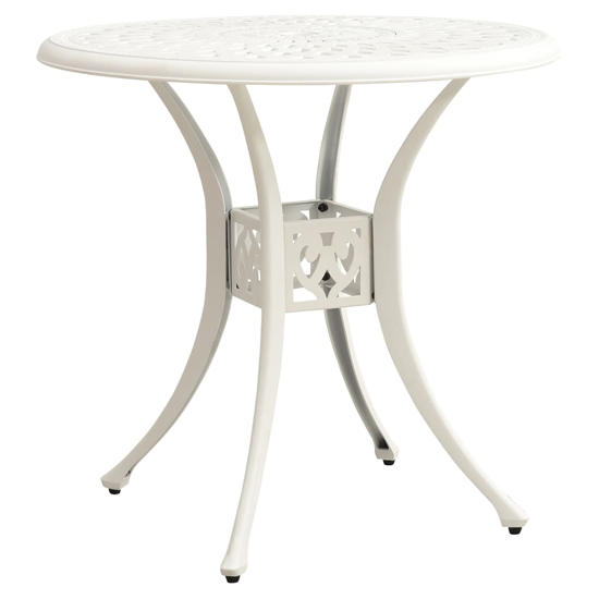 Durham Cast Aluminium 3 Piece Bistro Set In White