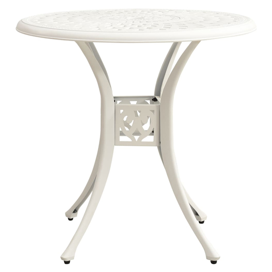 Durham Cast Aluminium 3 Piece Bistro Set In White