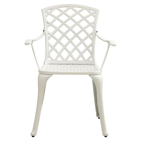 Durham Cast Aluminium 3 Piece Bistro Set In White
