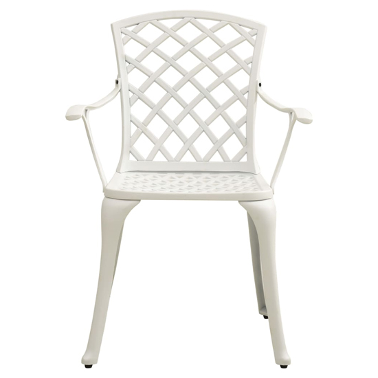 Durham Cast Aluminium 5 Piece Bistro Set In White