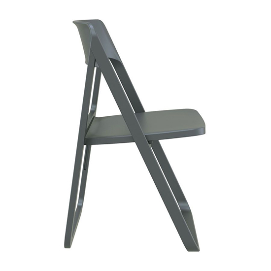 Durham Dark Grey Polypropylene Dining Chairs In Pair