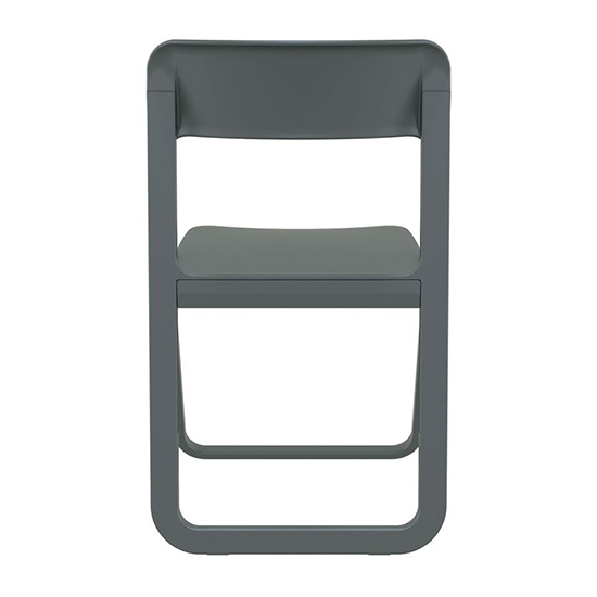 Durham Dark Grey Polypropylene Dining Chairs In Pair