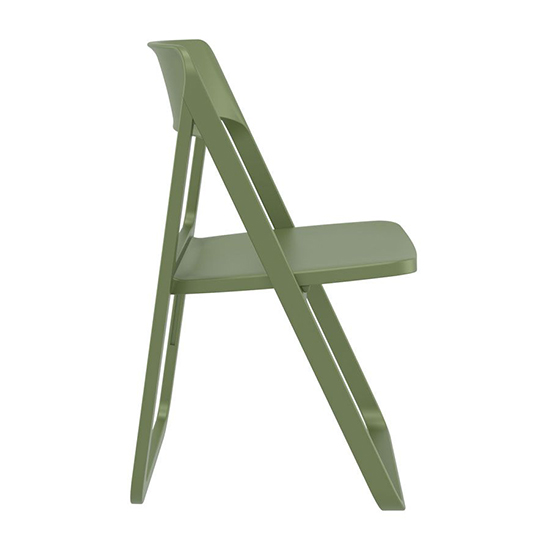 Durham Olive Green Polypropylene Dining Chairs In Pair