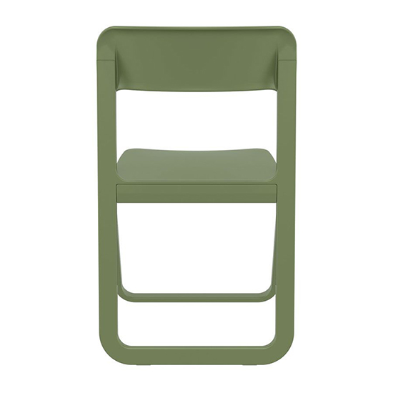 Durham Olive Green Polypropylene Dining Chairs In Pair