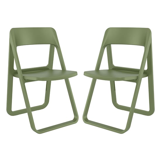 Durham Olive Green Polypropylene Dining Chairs In Pair_1