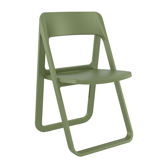 Durham Polypropylene Dining Chair In Olive Green_1