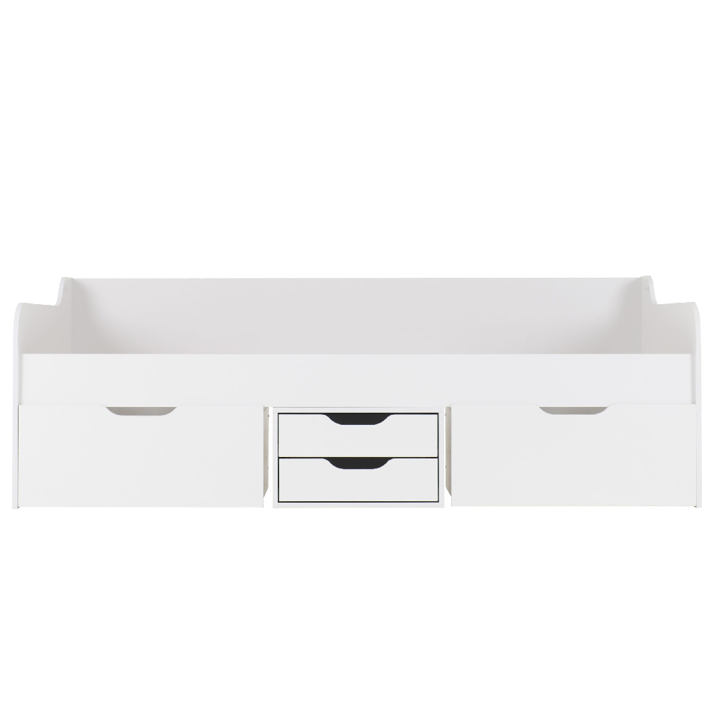 Durham Wooden Children Day Bed With 4 Drawers In White