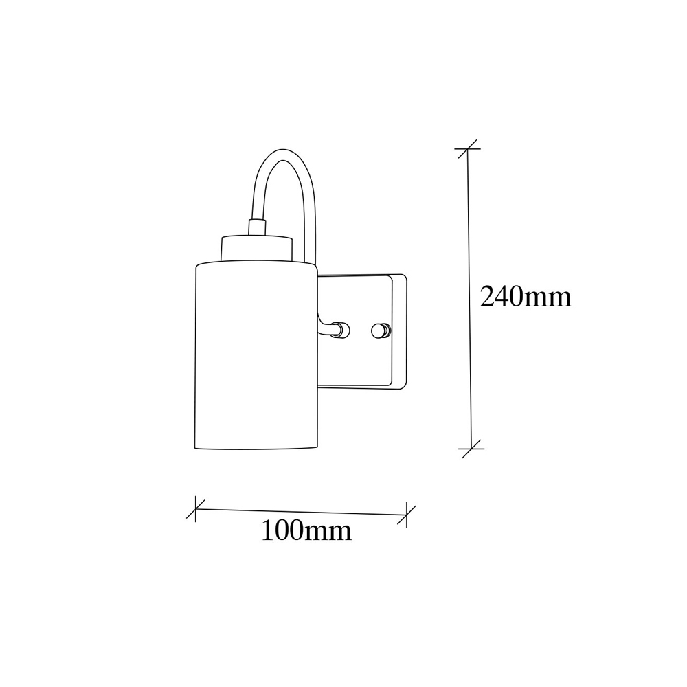 Duzsuz Metal Wall Light in White and Black