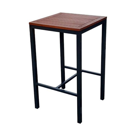 Read more about Dylan wooden square bar table in brown